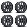 Set 4 15" Vision 56 Midway Satin Black 15x8 Wheels 5x5 (5x127) -19mm Truck Rims