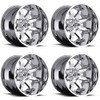 Set 4 Fuel D508 Octane 20x12 6x135 6x5.5 Chrome Plated Wheels 20" -44mm Rims