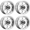 Set 4 15" Vision 56 Midway Polished 15x10 Wheels 6x5.5 (6x139.7) -25mm Rims