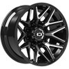 Set 4 20" Vision 305 Rekluse Gloss Black Machined Face 20x9 8x170 12mm Wheels