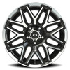 Set 4 20" Vision 305 Rekluse Black Machined Face & Lip 20x9 5x5.5 12mm Wheels