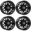 Set 4 22" Vision 305 Rekluse Gloss Black 22x10 Wheels 8x180 -19mm Truck Rims