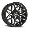 22" Vision 305 Rekluse Gloss Black Machined Face 22x10 5x5.5 (5x139.7) -19mm Rim Lifted Offroad Truck Wheel