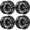 Set 4 20" Vision 305 Rekluse Gloss Black Machined Face 20x10 8x170 -25mm Wheels Offroad Truck Rims