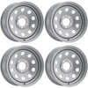 Set 4 13" Vision JG70 Silver 13x4.5 Wheels 5x4.5 (5x114.3) 0mm Trailer Rims