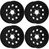 Set 4 13" Vision JG70 Black 13x4.5 Wheels 5x4.5 (5x114.3) 0mm Trailer Rims