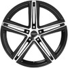 Set 4 17" Vision 640 Nitrous Gloss Black Machined Face 17x7.5 5x4.5 40mm Wheels Street Rims