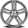 16" Vision 640 Nitrous Gunmetal Machined Face 16x7 Wheel 5x4.5 (5x114.3) 40mm Rim