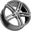 Set 4 16" Vision 640 Nitrous Gunmetal Machined Face 16x7 Wheels 5x4.5 40mm Rims