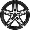 Set 4 15" Vision 640 Nitrous Gloss Black Machined Face 15x6.5 4x100 38mm Wheels Street Rims