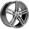Set 4 15" Vision 640 Nitrous Gunmetal Machined Face 15x6.5 Wheels 5x100 38mm Rims