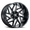 Set 4 17" Vision 361 Spyder Gloss Black Milled Spoke 17x9 Wheels 5x5.5 12mm Rims Offroad Truck Wheels
