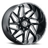 17" Vision 361 Spyder Gloss Black Milled Spoke 17x9 Wheel 8x170 12mm Truck Rim