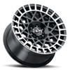 Set 4 16" Vision 349 Savage Gloss Black Machined Lip 16x7 Wheels 5x100 15mm Rims