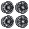 Set 4 18" Hostile Crandon H130 Asphalt 18x9 Wheels 8x170 12mm Offroad Truck Rims