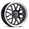 Set 4 17" Vision 478 Alpine Gloss Black Brushed Lip 17x8 Wheels 5x112 38mm Rims