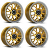 Set 4 18" Vision 478 Alpine Gold Machined Lip 18x8.5 Wheels 5x112 mm Street Rims