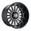 Set 4 20" Hostile H127 Titan Blade Cut 20x9 Wheels 8x180 12mm Offroad Truck Rims