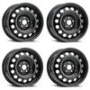 Set 4 17" Vision SW60 Steel Black 17x6.5 Wheels 5x4.5 (5x114.3) 39mm Rims