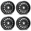 Set 4 16" Vision SW60 Steel Black 16x6.5 Wheels 5x100 40mm Rims