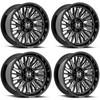 Set 4 20" Hostile H143 Rampage Blade Cut 20x10 Wheels 6x135 -19mm Truck SUV Rims