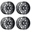 Set 4 20" Hostile H120 Vulcan Asphalt 20x10 Wheels 6x135 -19mm Truck SU Rims