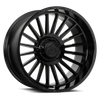 Set 4 22" Lock X-Treme Invasion Gloss Black 22x10 Wheels 8x6.5 18mm Truck Rims