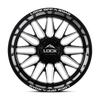 Set 4 20" Lock X-Treme Apex Gloss Black Milling 20x10 5x5 5x5.5 18mm Truck Rims