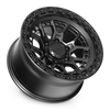 Set 4 17" Lock Offroad Commando Matte Black W Matte Black Ring 17x9 6x135 0mm