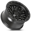 20" Lock Offroad Combat Matte Black W Matte Black Ring 20x9 Wheel 6x135 0mm Rim