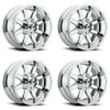Set 4 Fuel D536 Maverick 20x9 8x6.5 Chrome Plated Wheels 20" 1mm Rims