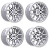 Set 4 17" Dropstars Trail Series 608MS Machined Silver 17x9 6x135 +00mm Wheels