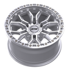 17" Dropstars Trail Series 608MS Machined Silver 17x9 6x5.5 (6x139.7)  +00mm Rim Offroad Truck SUV Wheel