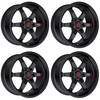Set 4 20" TIS Motorsports 508BB Black Gloss Black Ring 20x9.5 6x5.5 20mm Wheels Truck SUV Rims