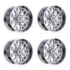 Set 4 20" TIS 560C Chrome Plated Wheels 20x10 8x170 -25mm Offroad Truck Rims