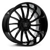 Set 4 20" Axe Off-Road Chronus Gloss Black 20x10 Wheels 8x180 -19mm Truck Rims