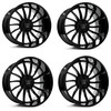 Set 4 20" Axe Off-Road Chronus Gloss Black 20x10 Wheels 8x170 -19mm Truck Rims