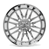 Set 4 22" Axe Off-Road Echo Chrome 22x10 Wheels 8x6.5 (8x165.1) -19mm Truck Rims