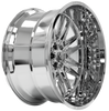 Set 4 22" Axe Off-Road Echo Chrome 22x10 Wheels 8x6.5 (8x165.1) -19mm Truck Rims