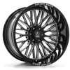 Set 4 24" Axe Off-Road Kratos Gloss Black Milled 24x10 Wheels 8x170 -19mm Rims