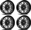 Set 4 24" Axe Off-Road Thanos Gloss Black Milled 24x12 Wheels 8x180 -44mm Rims