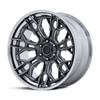 22" Fuel FC409 Hive Gloss Gunmetal w/ Chrome Lip 22x9.5 6x5.5 (6x139.7) 20mm Rim Offroad Truck SUV Wheel