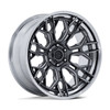 Set 4 22" Fuel FC409 Hive Gloss Gunmetal Chrome Lip 22x9.5 Wheels 6x5.5 20mm Rims Offroad Truck SUV Wheels