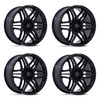Set 4 20" Fuel FC909 Weapon Gloss Black 20x9 Wheels 5x5 (5x127) 1mm Offroad Rims