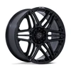 22" Fuel FC909 Weapon Gloss Black 22x9.5 Wheel 6x5.5 (6x139.7) 20mm Offroad Rim