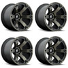 Set 4 18" Fuel D564 Beast 18x9 6x5.5 Matte Black Double Tint Wheels 19mm Rims