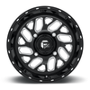 Set 4 Fuel UTV D581 Triton 18x7 4x137 Gloss Black Milled Wheels 18" 13mm Rims