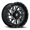 Set 4 Fuel UTV D581 Triton 18x7 4x137 Gloss Black Milled Wheels 18" 13mm Rims