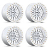 Set 4 17" KMC KM239 Impact Beadlock Machined 17x9 Wheels 6x135 25mm Offroad Rims Truck SUV Wheels