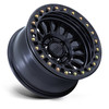 Set 4 17" KMC KM239 Impact Beadlock Matte Black 17x9 Wheels 6x5.5 (6x139.7) 25mm Offroad Truck SUV Rims